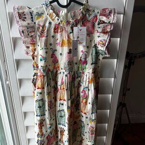 Pink chicken Leila circus animals dress NWT